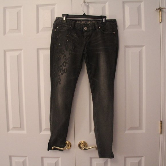 Express black skinny jeans